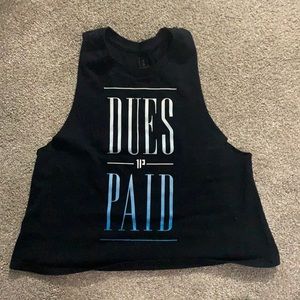 Dues paid Tank